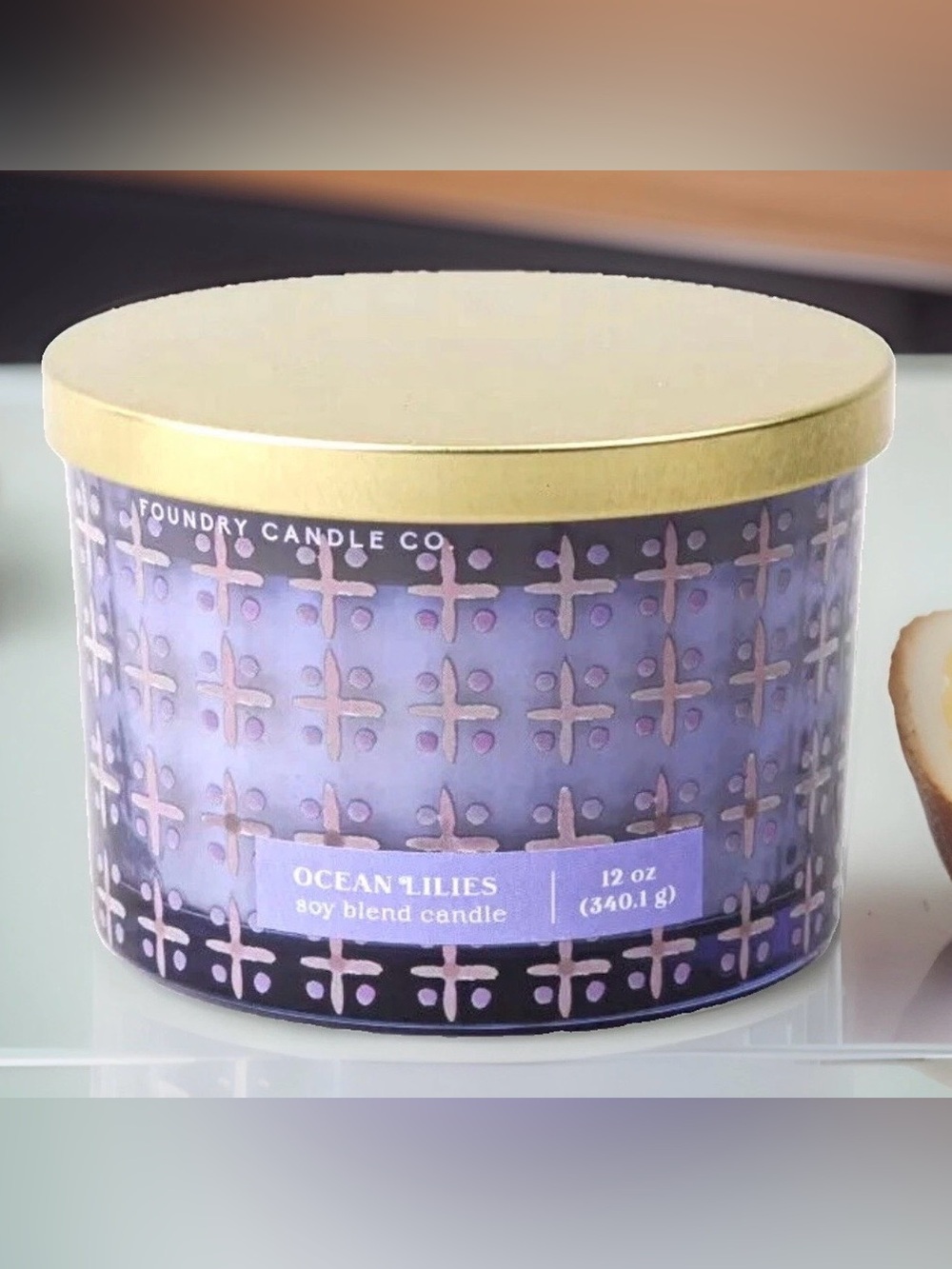 Foundry Candle Co. 3-Wick Candle- Ocean Lillies (12 oz)